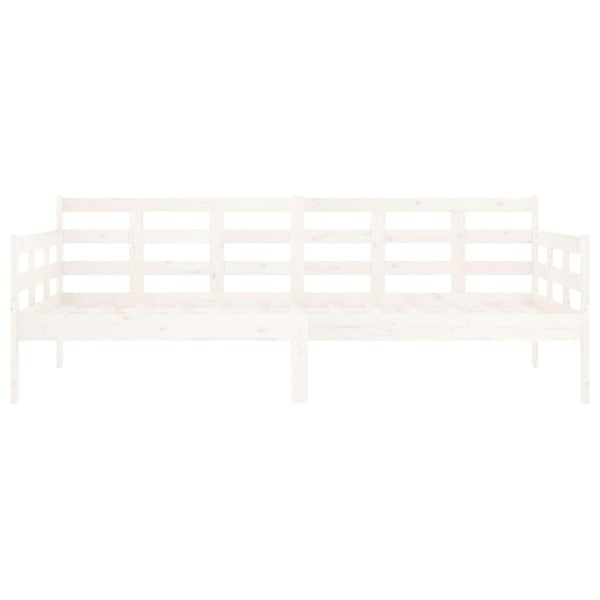 vidaXL Dagseng hvit heltre furu 90x190 cm