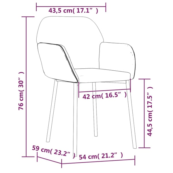 vidaXL spisebordsstole 2 stk. fløjl sort