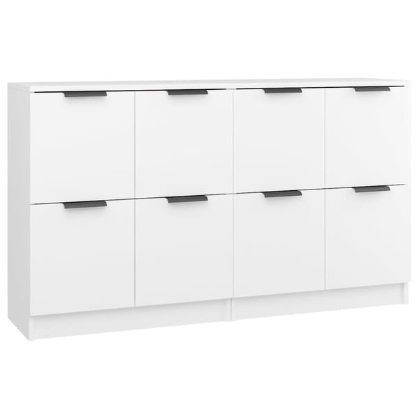 vidaXL Skjenker 2 stk hvit 60x30x70 cm konstruert tre