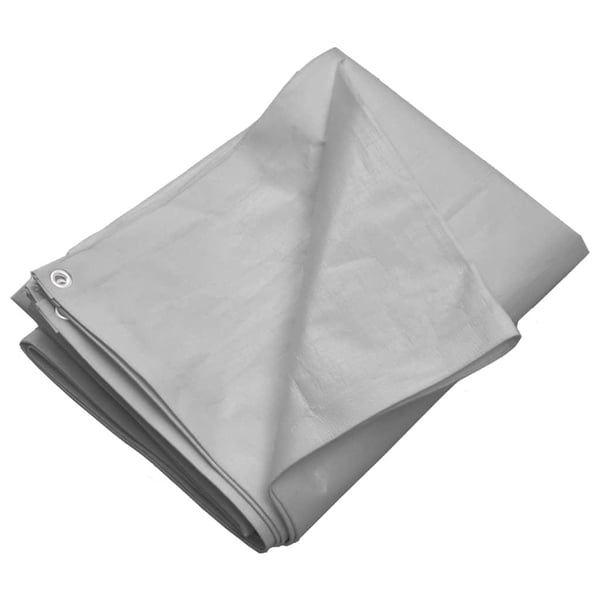 vidaXL Presenning 260 g/m² 6x8 m grå HDPE
