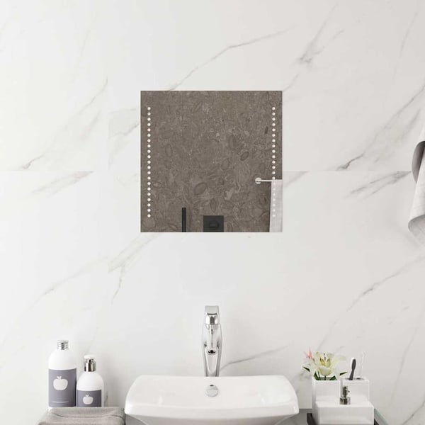 vidaXL Badrumsspegel LED 40x40 cm