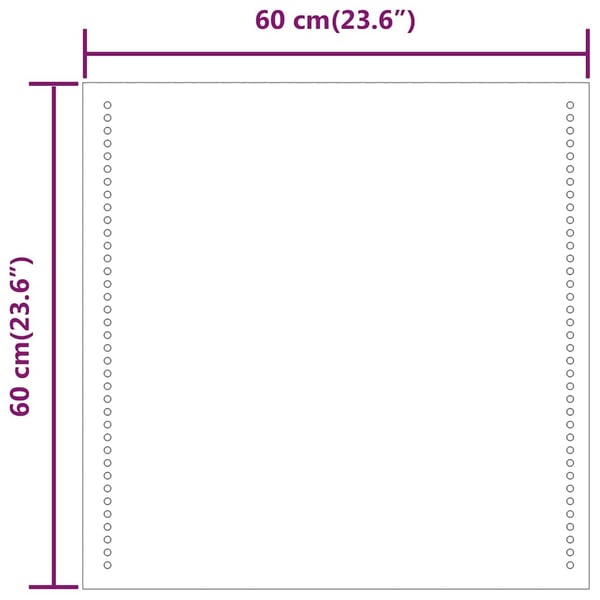 vidaXL Badrumsspegel LED 60x60 cm