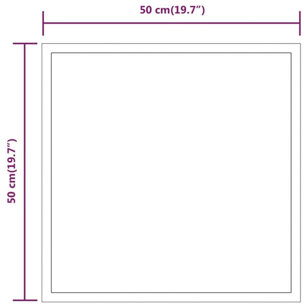 vidaXL Badrumsspegel LED 50x50 cm