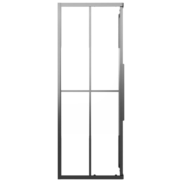 vidaXL Dusjkabinett halvfrostet ESG 80x80x180 cm svart