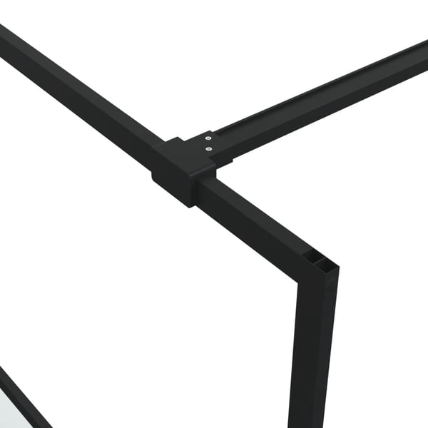 vidaXL brusevæg 80x195 cm halvmatteret sikkerhedsglas sort