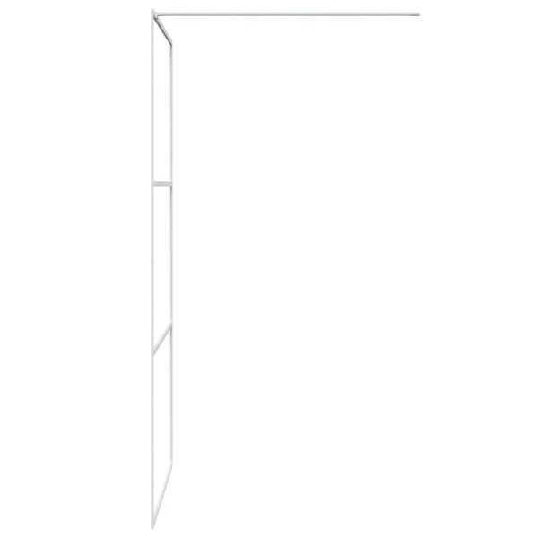 vidaXL Dusjvegg hvit 100x195 cm klart ESG-glass