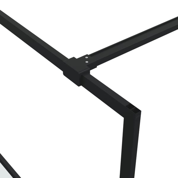 vidaXL brusevæg 90x195 cm halvmatteret sikkerhedsglas sort