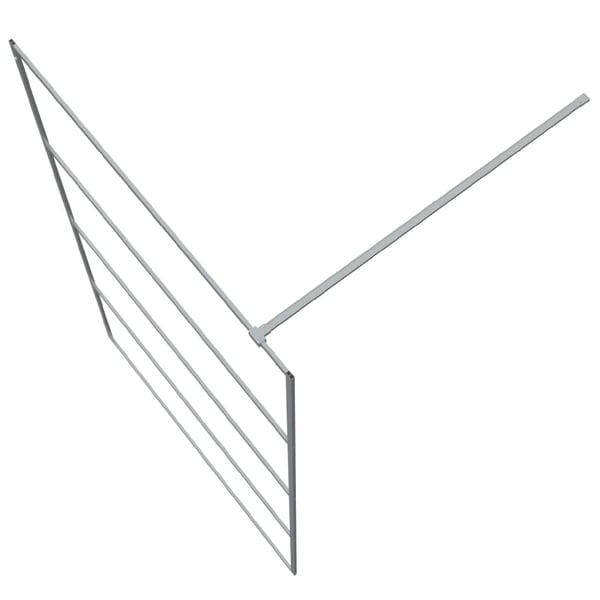 vidaXL Duschvägg silver 115x195 cm klart ESG-glas