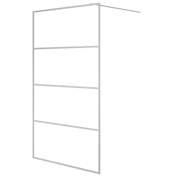 vidaXL Duschvägg silver 115x195 cm klart ESG-glas