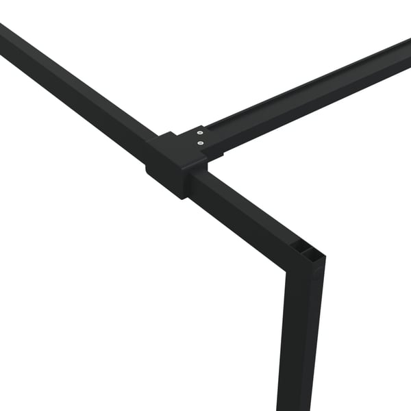 vidaXL brusevæg 100x195 cm klart sikkerhedsglas sort
