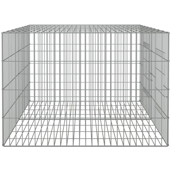 vidaXL 2-panels kaninbur 110x79x54 cm galvaniseret jern