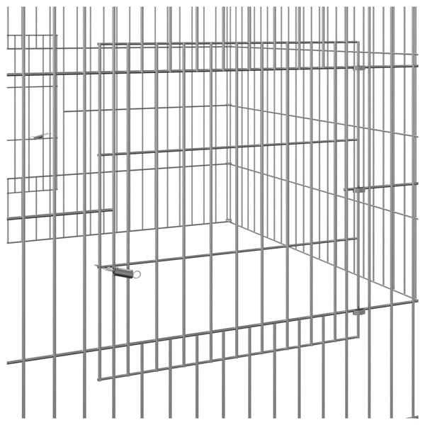 vidaXL Kaninbur 110x110x55 cm galvanisert jern
