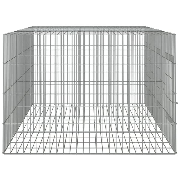 vidaXL Kaninbur med 3 paneler 163x79x54 cm galvanisert jern