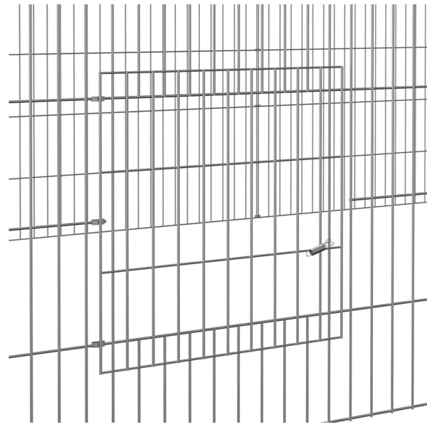vidaXL 5-panels kaninbur 541x109x54 cm galvaniseret jern