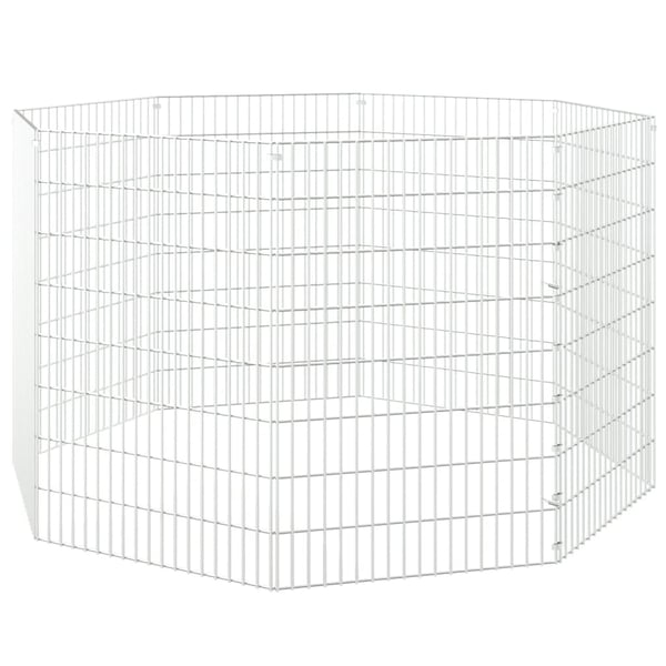 vidaXL 8-panels kaninbur 54x80 cm galvaniseret jern