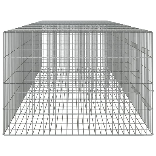 vidaXL 6-panels kaninbur 327x79x54 cm galvaniseret jern