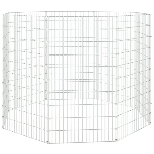 vidaXL Dyreinnhegning for frittgående dyr med 8 paneler, 54 x 100 cm, galvanisert jern