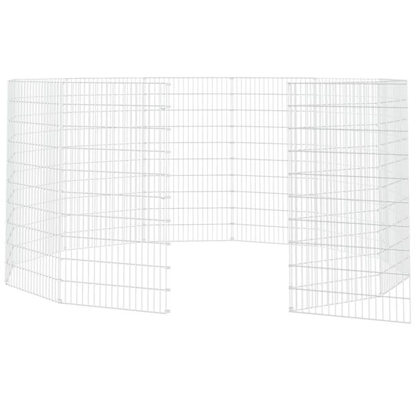 vidaXL 12-panels kaninbur 54x100 cm galvaniseret jern