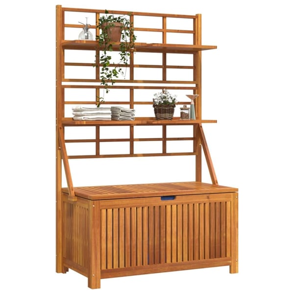 vidaXL Oppbevaringsboks med espalier 99x50x160 cm heltre akasie