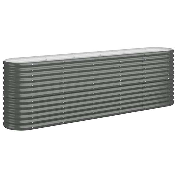 vidaXL Høybed galvanisert stål 224x40x68 cm antrasitt