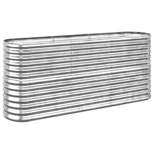 vidaXL Odlingslåda galvaniserat stål 152x40x68 cm silver