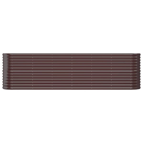 vidaXL Høybed galvanisert stål 260x40x68 cm brun