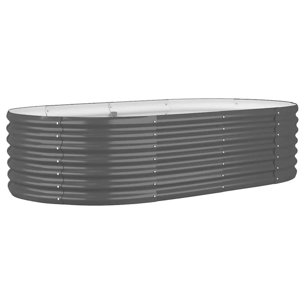 vidaXL Høybed galvanisert stål 152x80x36 cm antrasitt