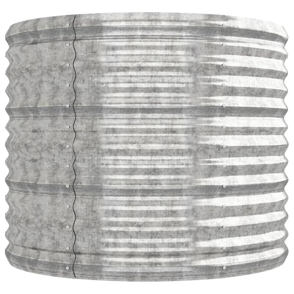 vidaXL Høybed galvanisert stål 224x80x68 cm sølv