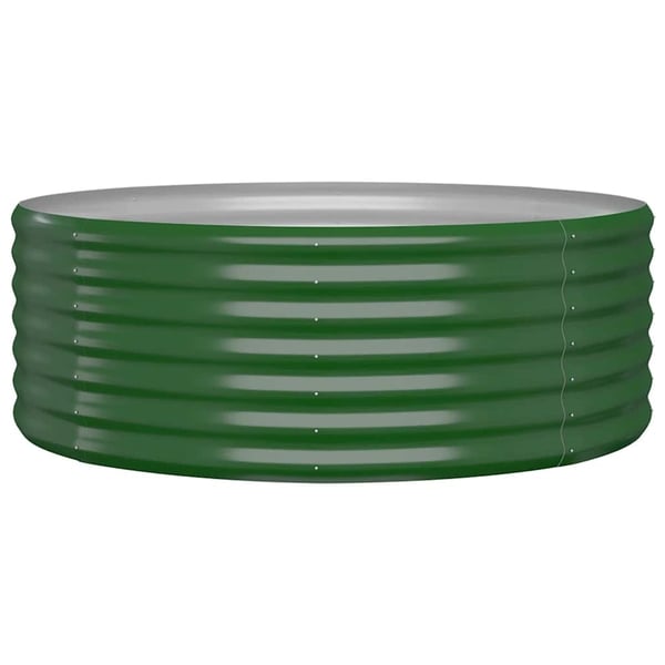 vidaXL Høybed galvanisert stål 100x100x36 cm grønn