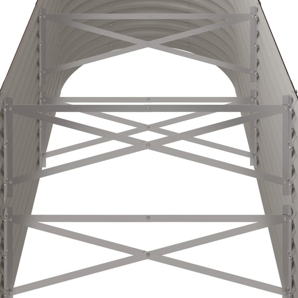 vidaXL Høybed galvanisert stål 224x80x68 cm brun