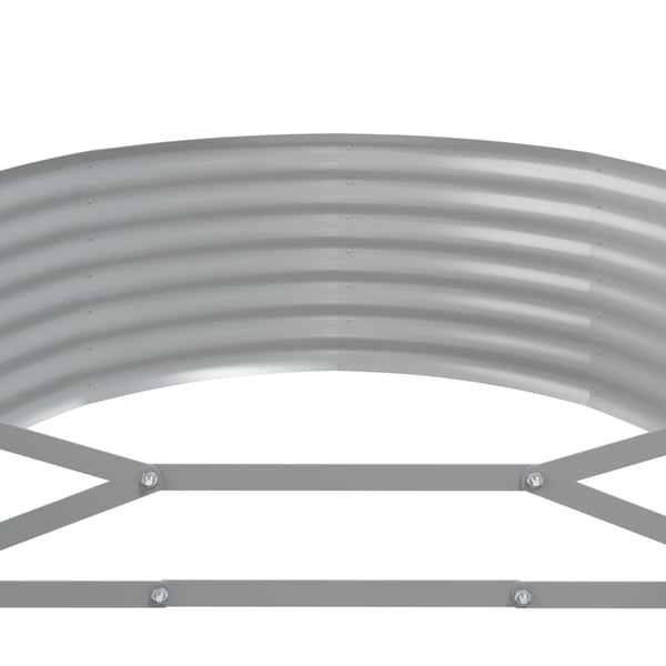 vidaXL Høybed galvanisert stål 249x100x36 cm grå