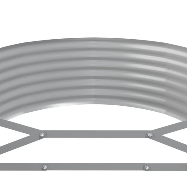 vidaXL Høybed galvanisert stål 322x100x36 cm brun