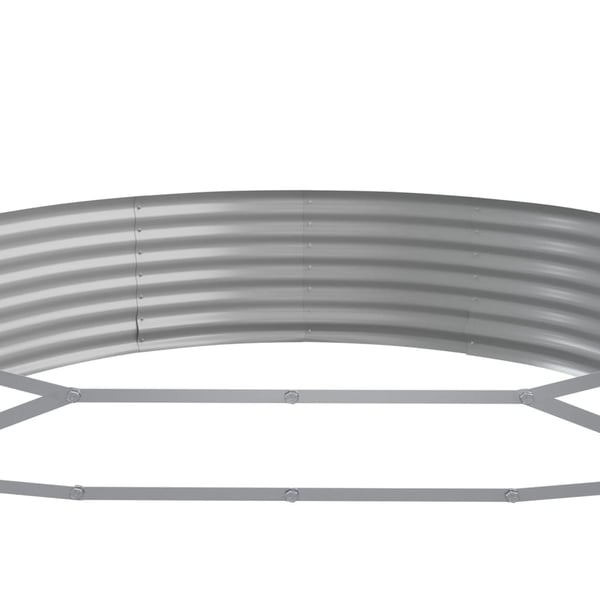 vidaXL Høybed pulverlakkert stål 373x140x36 cm grønn