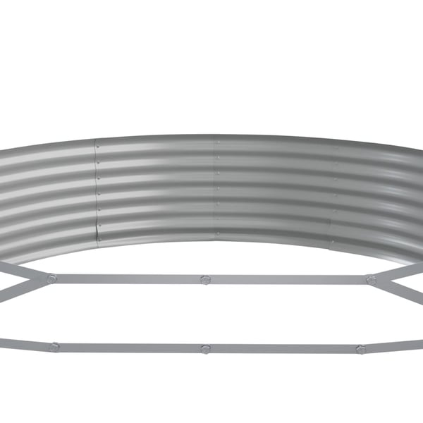 vidaXL plantekasse 523x140x36 cm galvaniseret stål sølvfarvet