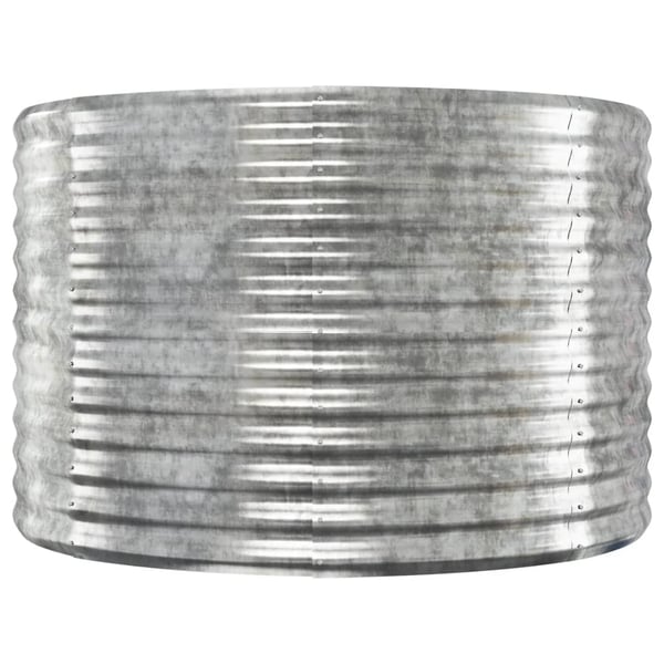 vidaXL Høybed sølv 507x100x68 cm pulverlakkert stål