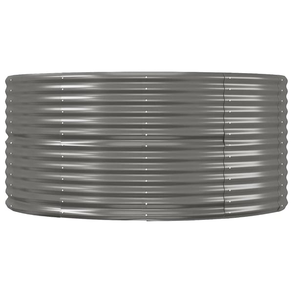 vidaXL Høybed grå 507x100x68 cm galvanisert stål