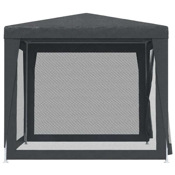 vidaXL Festtelt med 4 sidevegger av netting antrasitt 2,5x2,5 m HDPE