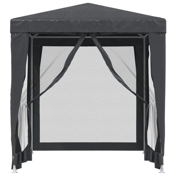 vidaXL Festtelt med 4 sidevegger av netting antrasitt 2x2 m HDPE