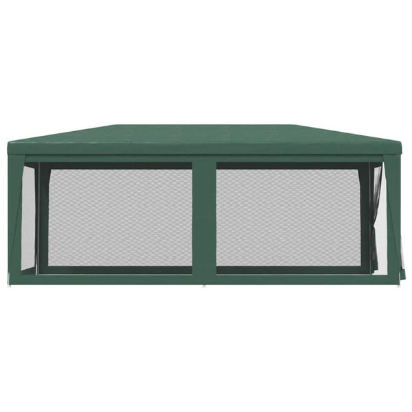 vidaXL Festtelt med 6 sidevegger av netting grønn 3x6 m HDPE