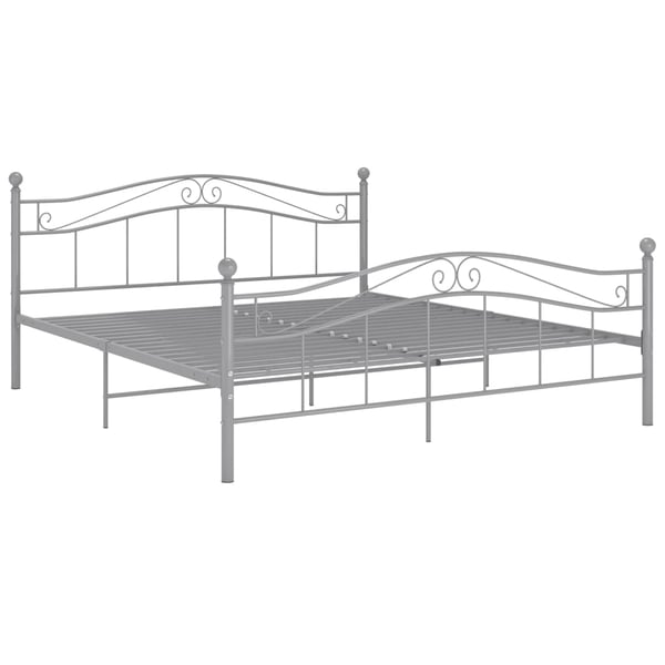 vidaXL sengestel 140x200 cm metal grå