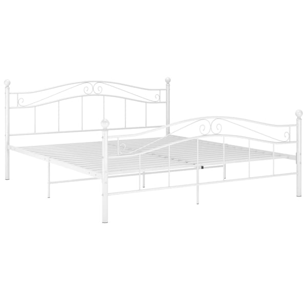 vidaXL Sengeramme hvit metall 160x200 cm