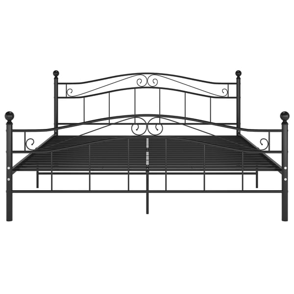 vidaXL sengestel sort metal 160 x 200 cm