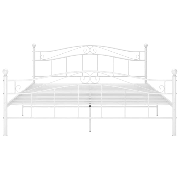 vidaXL Sengeramme hvit metall 180x200 cm