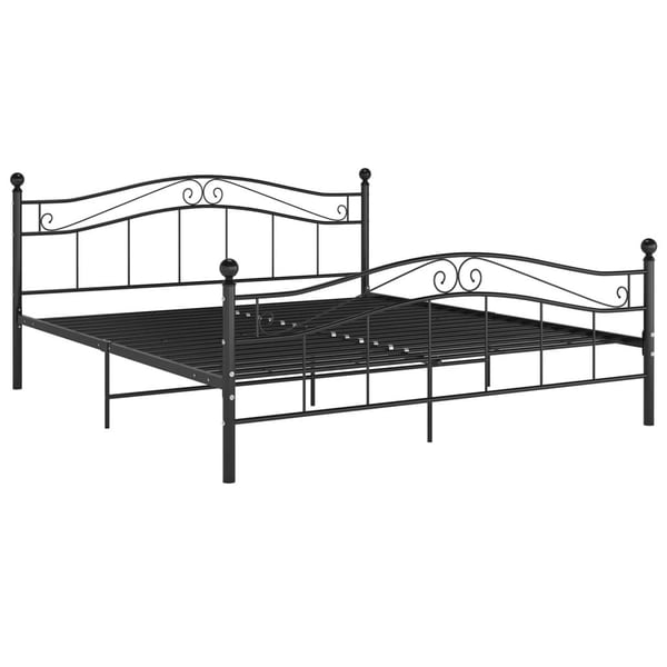 vidaXL sengestel 200x200 cm metal sort