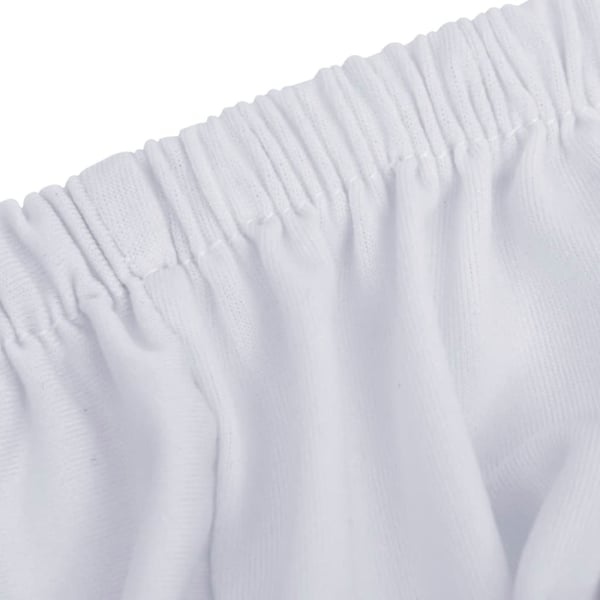 vidaXL elastisk 4-personers sofabetræk polyesterjersey hvid