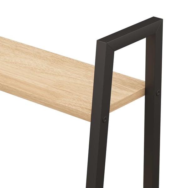 vidaXL Gulvhyller 5 etasjer lysebrun og svart 56x35x174 cm