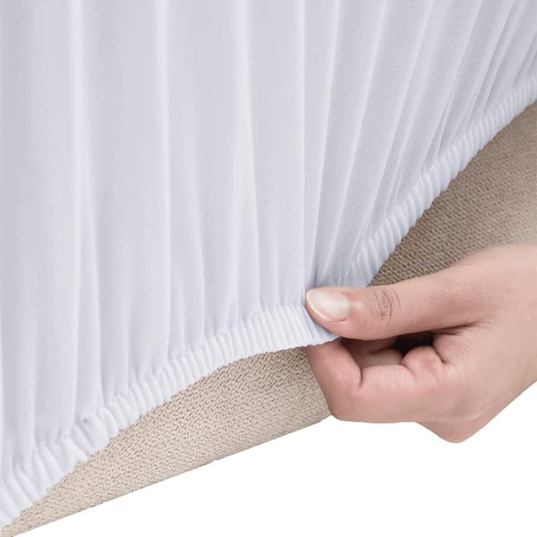 vidaXL elastisk 3-personers sofabetræk polyesterjersey hvid