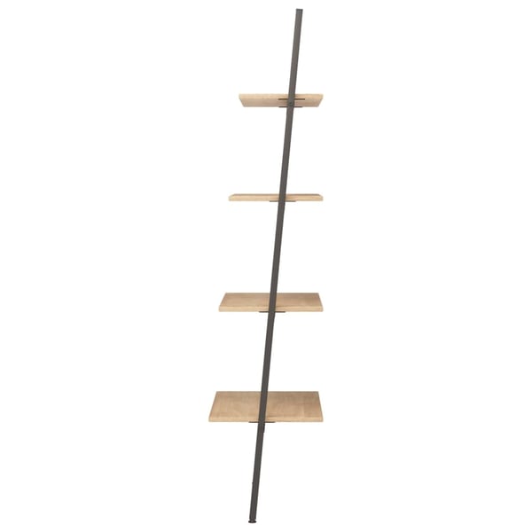 vidaXL Stigehyller 4 etasjer lysebrun og svart 64x34x150,5 cm