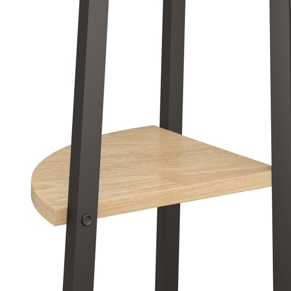 vidaXL stigereol med 3 hylder 45,5x31,5x120 cm lysebrun og sort