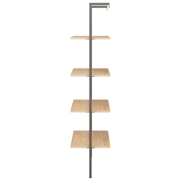 vidaXL stigereol med 4 hylder 64x35x152,5 cm lysebrun og sort